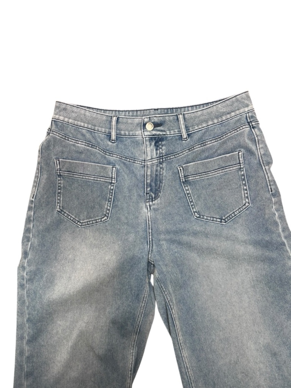 Halara Flex Mid Rise Straight Leg Casual Jeans with Pockets size large Vallarta - Picture 4 of 9